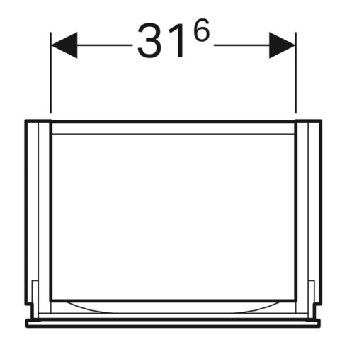 Geberit Meuble sous-lavabo Xeno2 38x52,5x26,5 cm, 1 tiroir, brillant/blanc