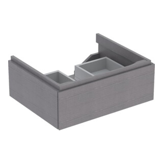 Geberit Meuble sous lavabo Xeno2 58x22x46,2 cm, structuré/noir-gris, avec tiroir