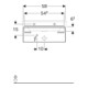 Geberit Meuble sous lavabo Xeno2 58x22x46,2 cm, structuré/noir-gris, avec tiroir-4