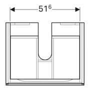 Geberit Meuble sous lavabo Xeno2 58x22x46,2 cm, structuré/noir-gris, avec tiroir-4