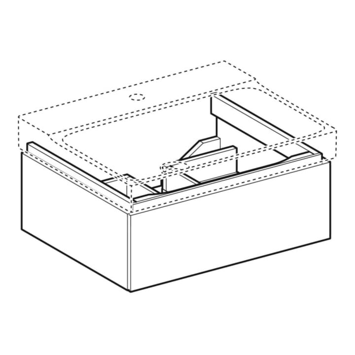 Geberit Meuble sous-lavabo Xeno2 58x22x46,2cm, mat/greige, avec tiroir