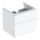 Geberit Meuble sous lavabo Xeno2 58x53x46,2 cm, laqué brillant/blanc, 2 tiroirs-1