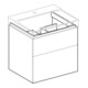 Geberit Meuble sous lavabo Xeno2 58x53x46,2 cm, struct./noir-gris, avec 2 tiroirs