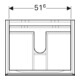 Geberit Meuble sous lavabo Xeno2 58x53x46,2 cm, struct./noir-gris, avec 2 tiroirs