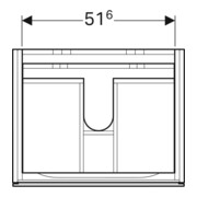 Geberit Meuble sous lavabo Xeno2 58x53x46,2 cm, struct./noir-gris, avec 2 tiroirs-4