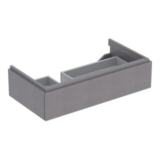 Geberit Meuble sous lavabo Xeno2 88x22x46,2 cm, avec tiroir, avec tablette, structuré/gris clair