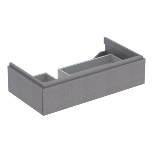 Geberit Meuble sous lavabo Xeno2 88x22x46,2 cm, avec tiroir, avec tablette, structuré/gris clair