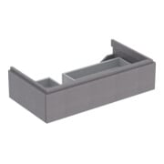 Geberit Meuble sous lavabo Xeno2 88x22x46,2 cm, avec tiroir, avec tablette, structuré/gris clair