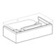 Geberit Meuble sous lavabo Xeno2 88x22x46,2 cm, avec tiroir, avec tablette, structuré/gris clair