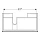Geberit Meuble sous lavabo Xeno2 88x22x46,2 cm, avec tiroir, avec tablette, structuré/gris clair