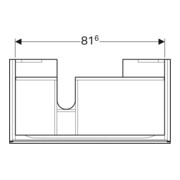 Geberit Meuble sous lavabo Xeno2 88x22x46,2 cm, avec tiroir, avec tablette, structuré/gris clair-4