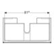 Geberit Meuble sous lavabo Xeno2 88x22x46,2 cm, brillant/blanc, avec tiroir-4