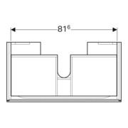 Geberit Meuble sous lavabo Xeno2 88x22x46,2 cm, brillant/blanc, avec tiroir-4