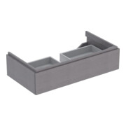 Geberit Meuble sous lavabo Xeno2 88x22x46,2 cm, struct./noir-gris, avec tiroir