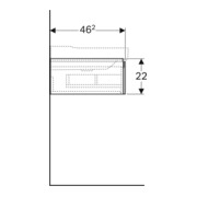 Geberit Meuble sous lavabo Xeno2 88x22x46,2 cm, struct./noir-gris, avec tiroir-5