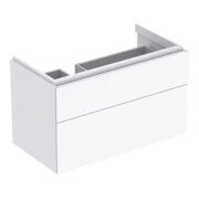 Geberit Meuble sous-lavabo Xeno2 88x53x46,2 cm, 2 tiroirs, avec plan, laqué brillant/blanc