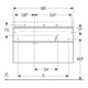 Geberit Meuble sous lavabo Xeno2 88x53x46,2 cm, 2 tiroirs, avec rangement, greige-2