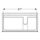 Geberit Meuble sous lavabo Xeno2 88x53x46,2 cm, 2 tiroirs, avec tablette, structuré/gris sable-4