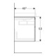 Geberit Meuble sous lavabo Xeno2 88x53x46,2 cm, 2 tiroirs, avec tablette, structuré/gris sable
