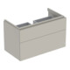 Geberit Meuble sous lavabo Xeno2 88x53x46,2 cm, greige, 2 tiroirs-1