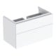 Geberit Meuble sous lavabo Xeno2 88x53x46,2 cm, laqué blanc brillant, 2 tiroirs-1