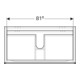 Geberit Meuble sous lavabo Xeno2 88x53x46,2 cm, struct./noir-gris, 2 tiroirs-4