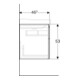 Geberit Meuble sous lavabo Xeno2 88x53x46,2 cm, struct./noir-gris, 2 tiroirs