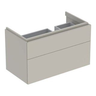 Geberit Meuble sous-lavabo Xeno2 88x53x46,2cm, 2 tiroirs, avec plan, greige