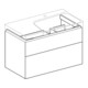 Geberit Meuble sous-lavabo Xeno2 88x53x46,2cm, 2 tiroirs, avec plan, greige