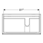 Geberit Meuble sous-lavabo Xeno2 88x53x46,2cm, 2 tiroirs, avec plan, greige-4