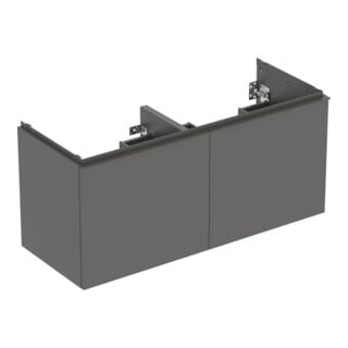 Geberit Meuble sous vasque double Acanto 1 tiroir gauche, 1 tiroir en I, L 119 cm, la ma / la. ma