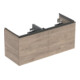 Geberit Meuble sous vasque double Acanto 1 tiroir lat., 1 tiroir I, L 119 cm, noyer / lat. mat-1