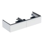 Geberit Meuble sous vasque double iCon 118,4x24,7x47,6 cm, 2 tiroirs, blanc mat/Gr blanc mat-1