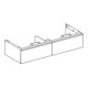 Geberit Meuble sous vasque double iCon 118,4x24,7x47,6 cm, 2 tiroirs, blanc mat/Gr blanc mat