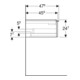 Geberit Meuble sous vasque double iCon 118,4x24,7x47,6 cm, 2 tiroirs, blanc mat/Gr blanc mat