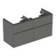 Geberit Meuble sous vasque double iCon 118,4x61,5x47,6 cm, 4 tiroirs, la. m/la. ma-1