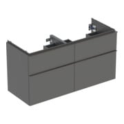 Geberit Meuble sous vasque double iCon 118,4x61,5x47,6 cm, 4 tiroirs, la. m/la. ma