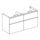 Geberit Meuble sous vasque double iCon 118,4x61,5x47,6 cm, 4 tiroirs, la. m/la. ma-2