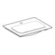 Geberit Meuble vasque iCon 60x48 cm, mitigeur, sans trop-plein, blanc