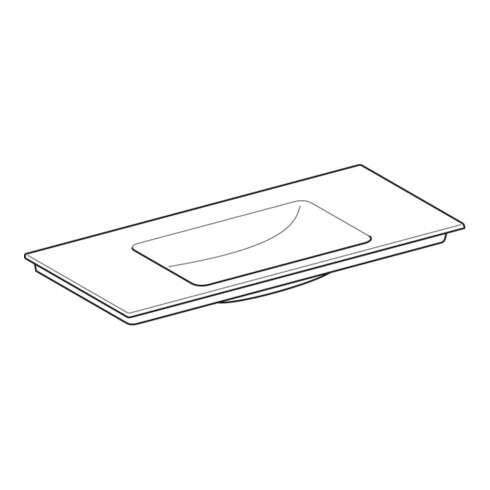 Geberit Meuble vasque One 105x48cm, sans robinet + trop-plein, blanc KeraTect