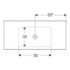 Geberit Meuble vasque One 105x48cm, sans robinet + trop-plein, blanc KeraTect-5
