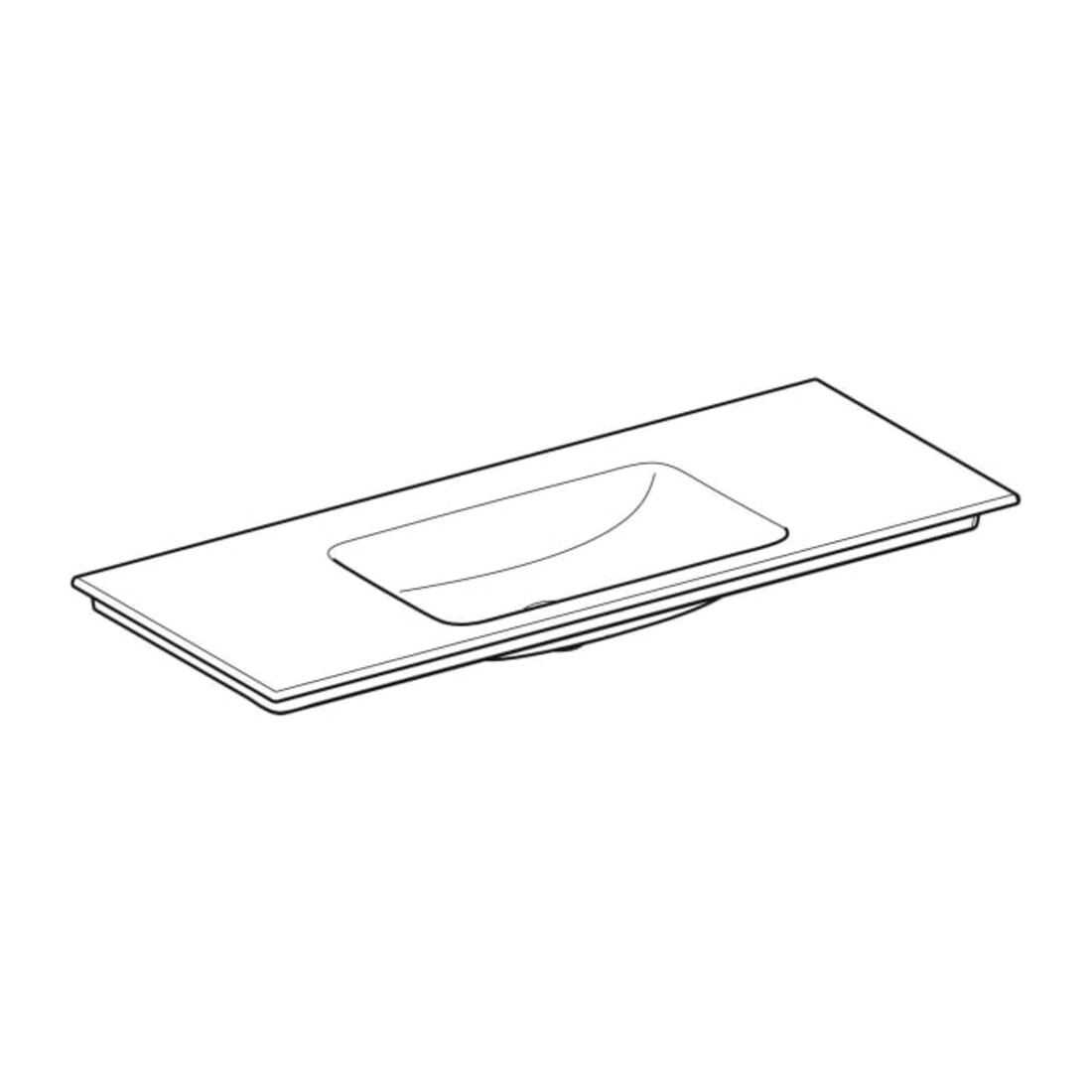 Geberit Meuble vasque One 120x48 cm, sans robinet + trop-plein, blanc KeraTect