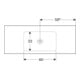 Geberit Meuble vasque One 120x48 cm, sans robinet + trop-plein, blanc KeraTect-5