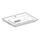 Geberit Meuble vasque One 60 cm, sortie horizontale, sans trop-plein, blanc K-Tect/Bl blanc