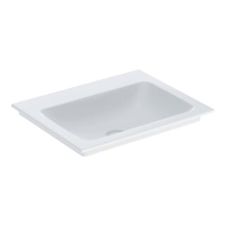Geberit Meuble vasque One 60x48 cm, sans robinet + trop-plein, blanc KeraTect