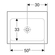 Geberit Meuble vasque One 60x48 cm, sans robinet + trop-plein, blanc KeraTect-5