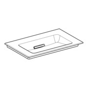 Geberit Meuble vasque One 75 cm, sans robinet + trop-plein, K-Tect/blanc-2