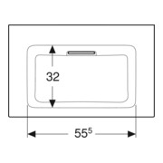 Geberit Meuble vasque One 75 cm, sans robinet + trop-plein, K-Tect/blanc-4