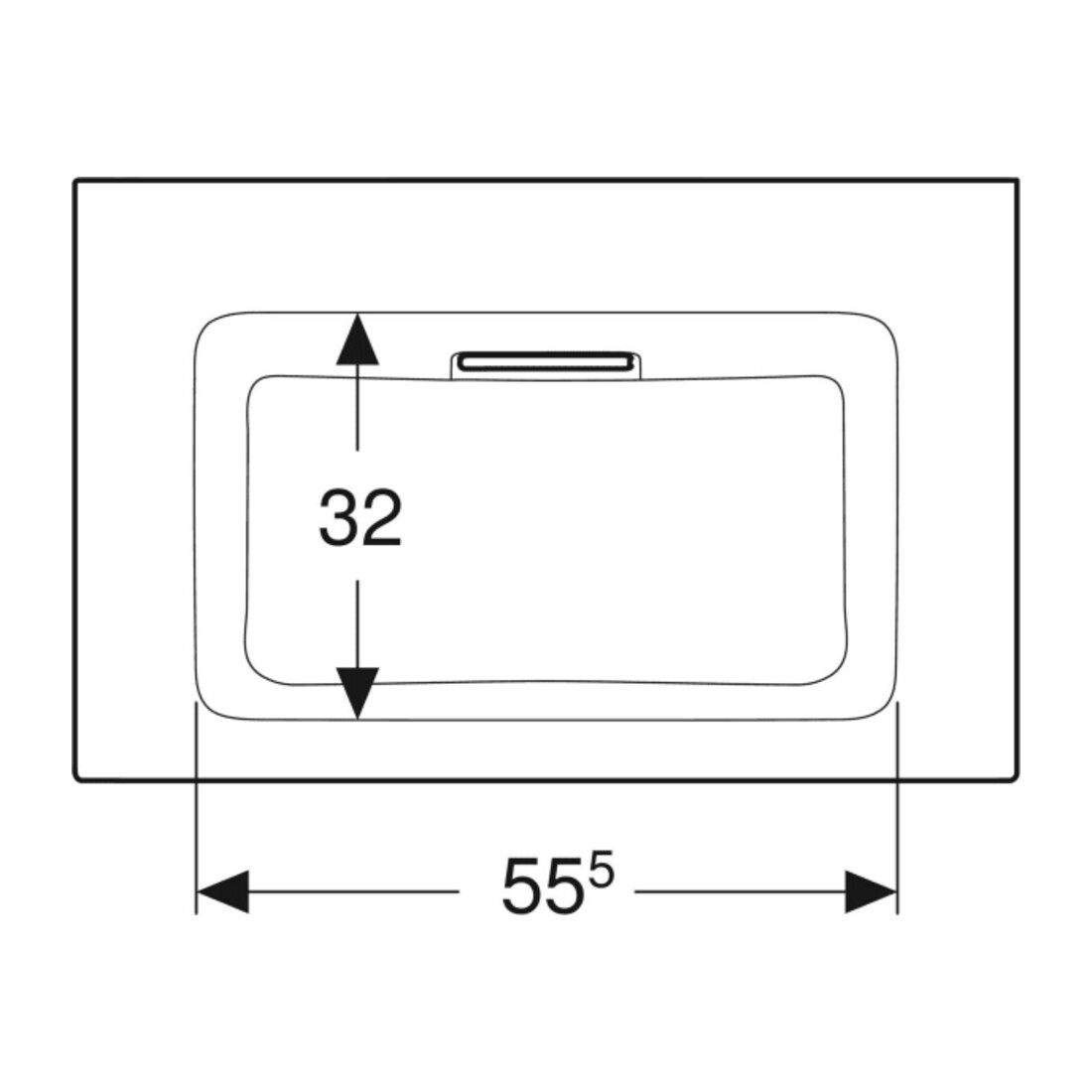 Geberit Meuble vasque One 75 cm, sans robinet + trop-plein, K-Tect/blanc