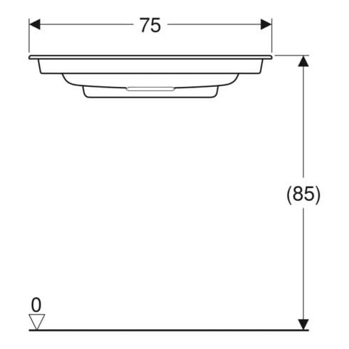 Geberit Meuble vasque One 75x40 cm, sans trop-plein, avec K-Tect/blanc brillant